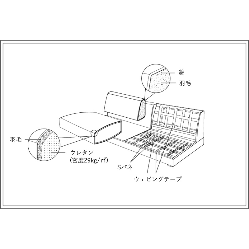 カウチソファー「Lire(リール)」幅260(180+80)cm - 家具・インテリア通販のクラスティーナ【モダンマーケット】 -  家具・インテリア販売のクラスティーナ公式通販サイト「モダンマーケット」